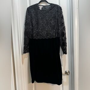 princess polly baby blue dress Talbots black satin womens